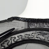 Stunning Bob Mackie Sheer Black Beaded Silk Maxi Jacket