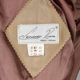 Small 1980s Oversized Leather Jacket with Batwing Sleeves