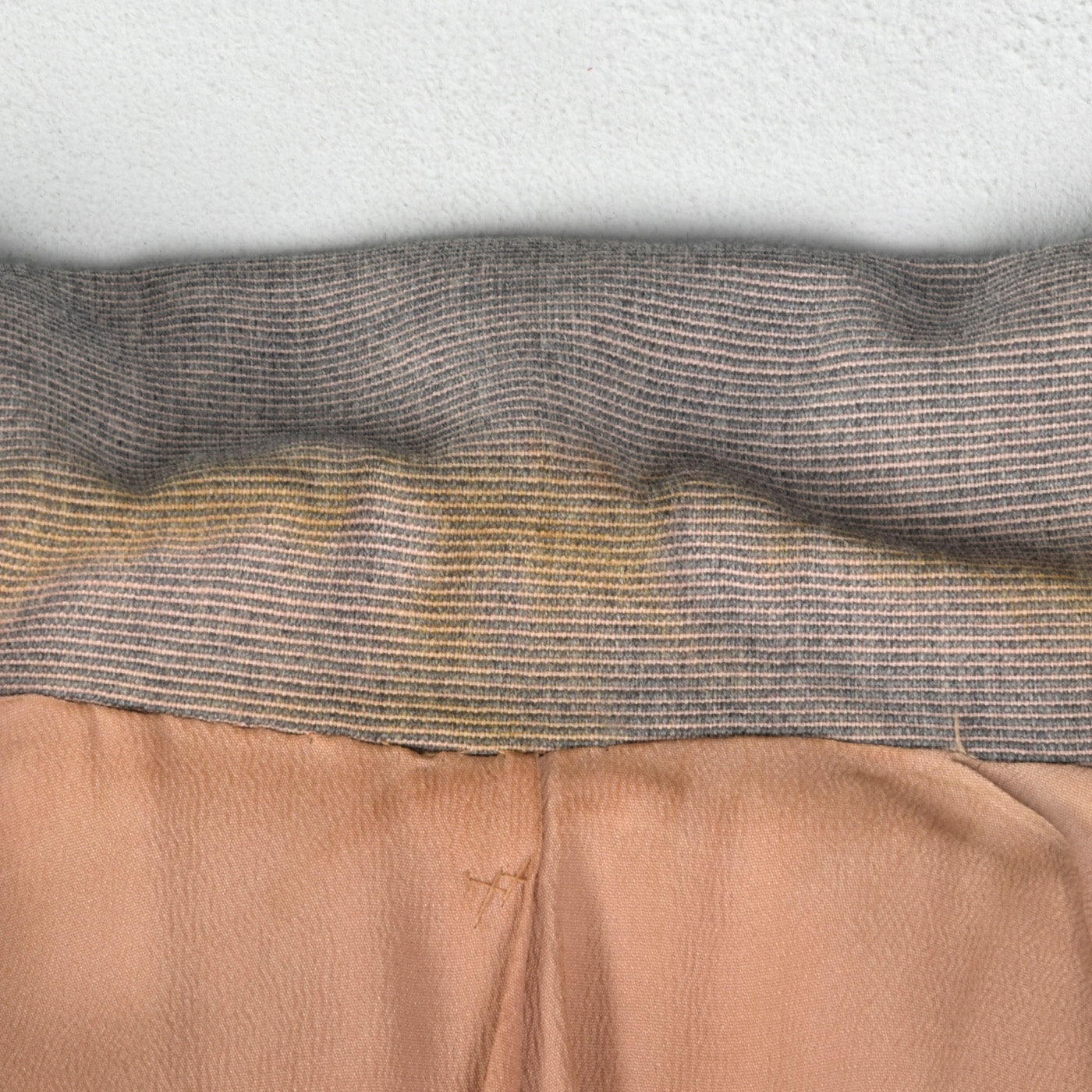 1950s Fitted Blazer in Pink and Gray Stripe