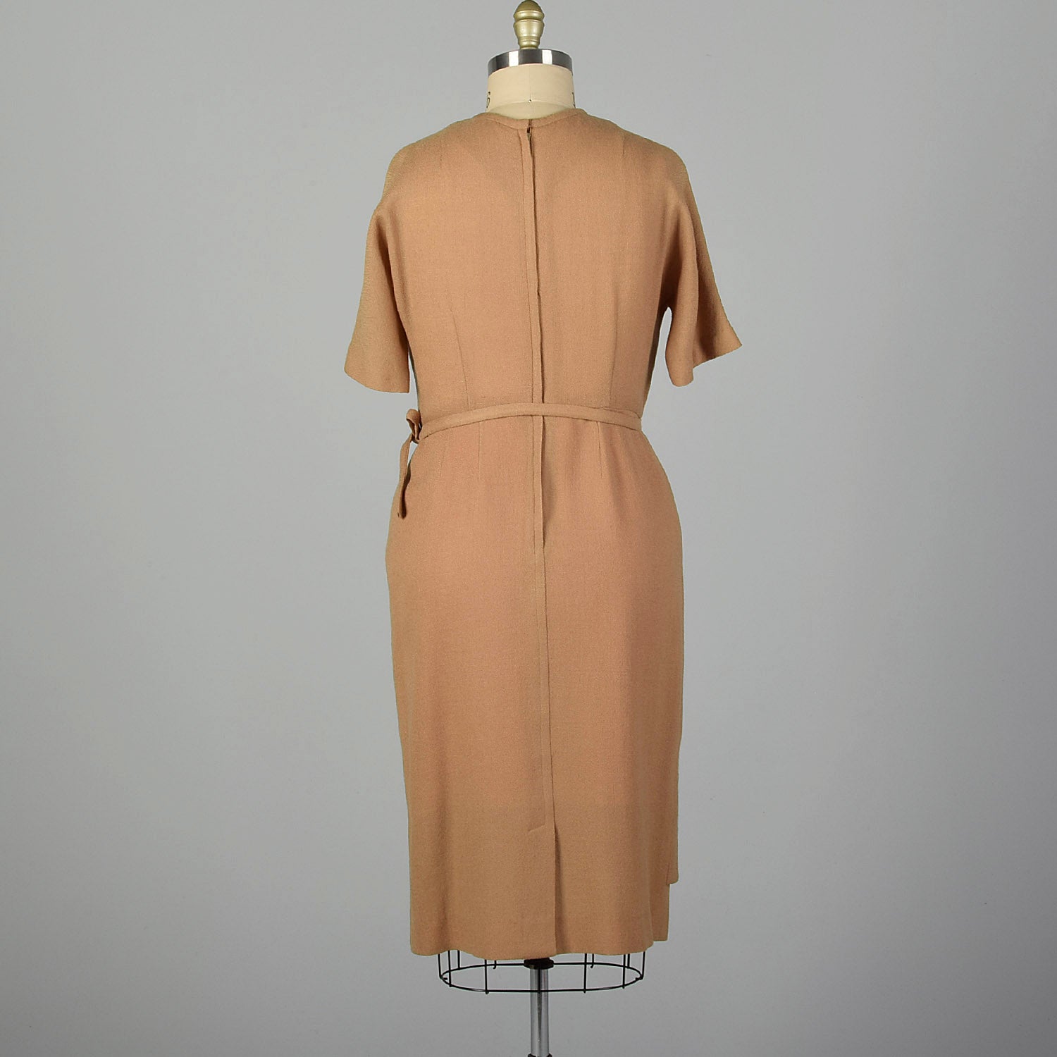 XL 1960s Tan Day Dress