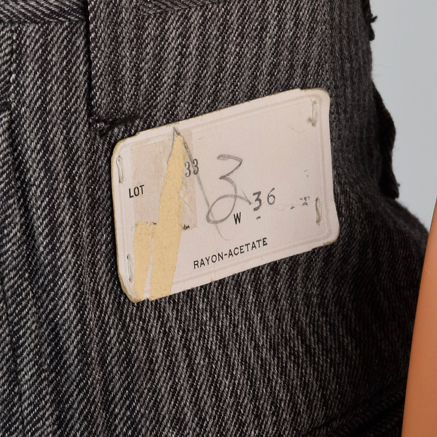Large 1940s Deadstock Men's Belt-Back Rayon Pants