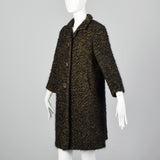 1960s Black Mohair Coat