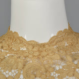 1950s Cream Lace Top with Side Zip
