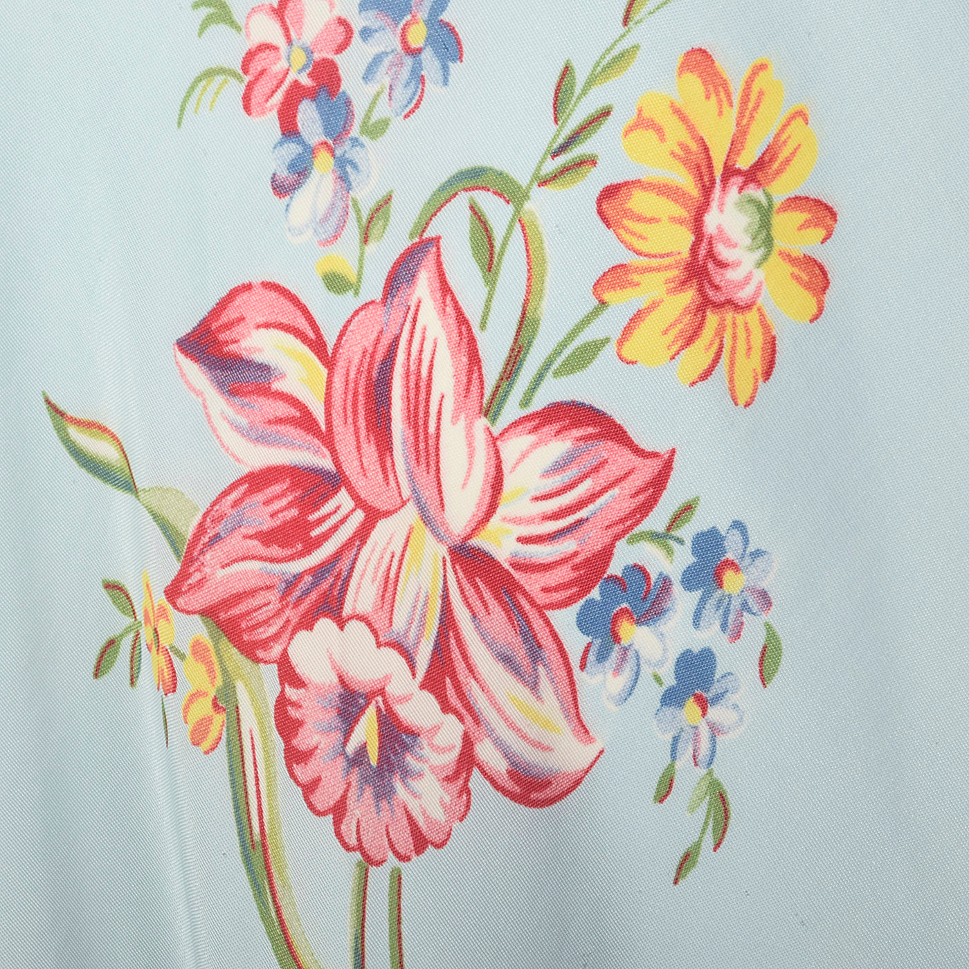 1940s Blue Daffodil Print Nightgown