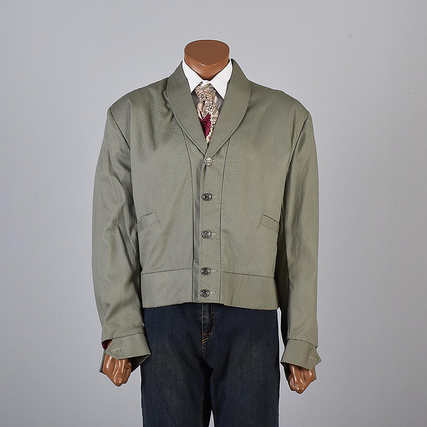 1950s Mens Deadstock Shawl Collar Jacket – Style Salvage