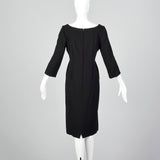 1970s Geoffrey Beene Black Pencil Dress