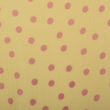 2000s Yellow Silk Blouse with Pink Polka Dots