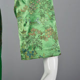 1960s Green Brocade Loungewear Set