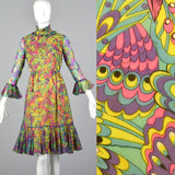 1960s Bright Psychedelic Dress