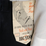 Deadstock 1960s Men's Big Yank Sanforized Blue Twill Workwear Pants