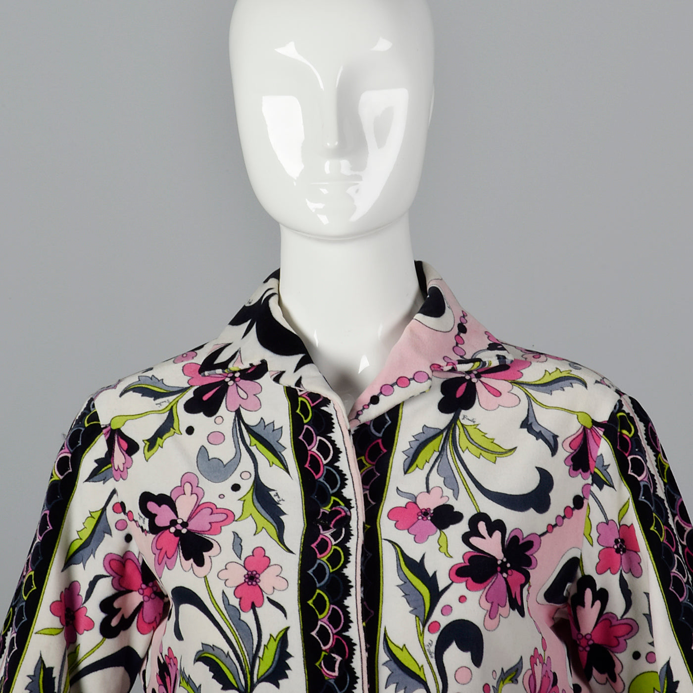 1960s Emilio Pucci Print Velvet Top