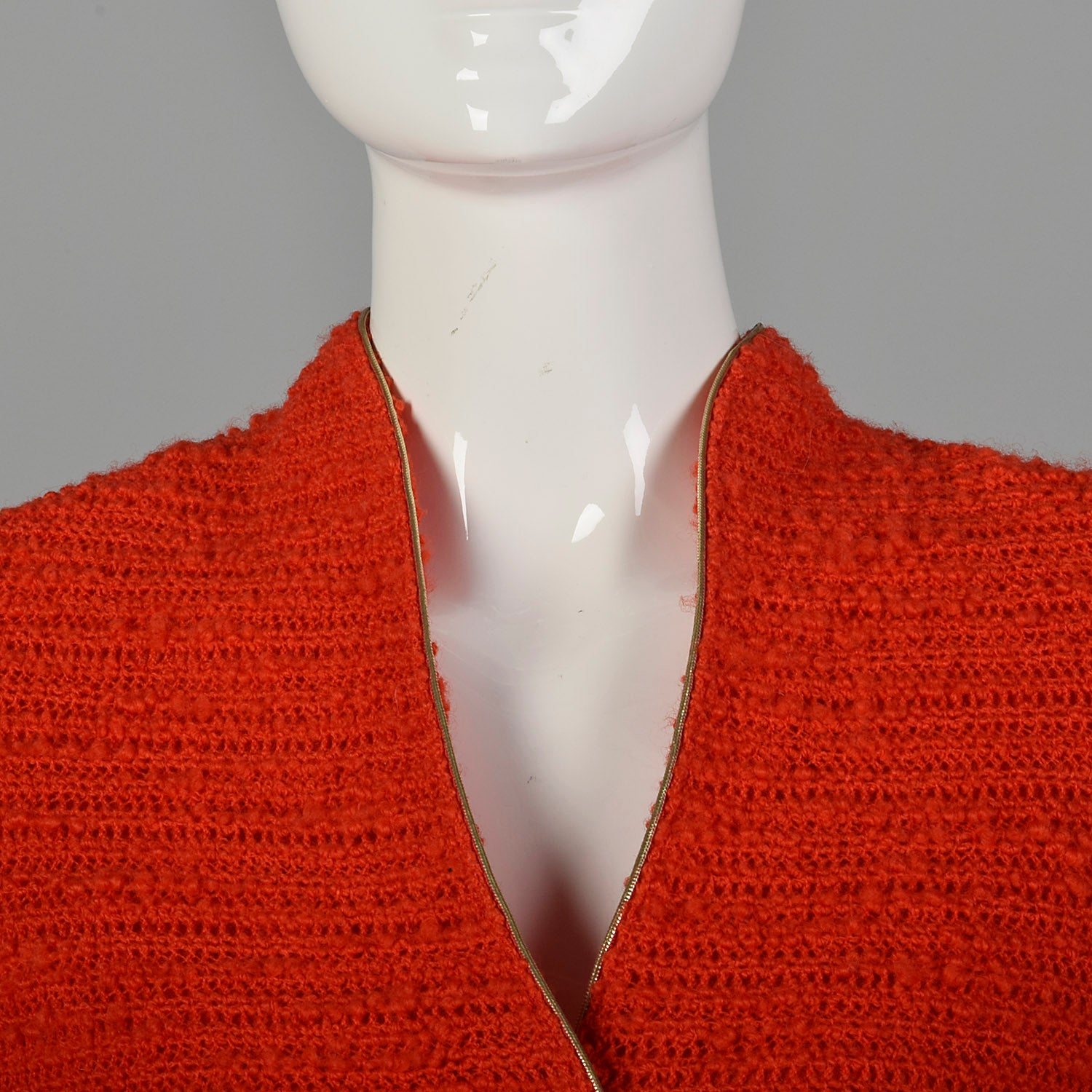 Medium Beni Salvadori Sara Fredericks 1970s Red Open Knit Skirt Suit