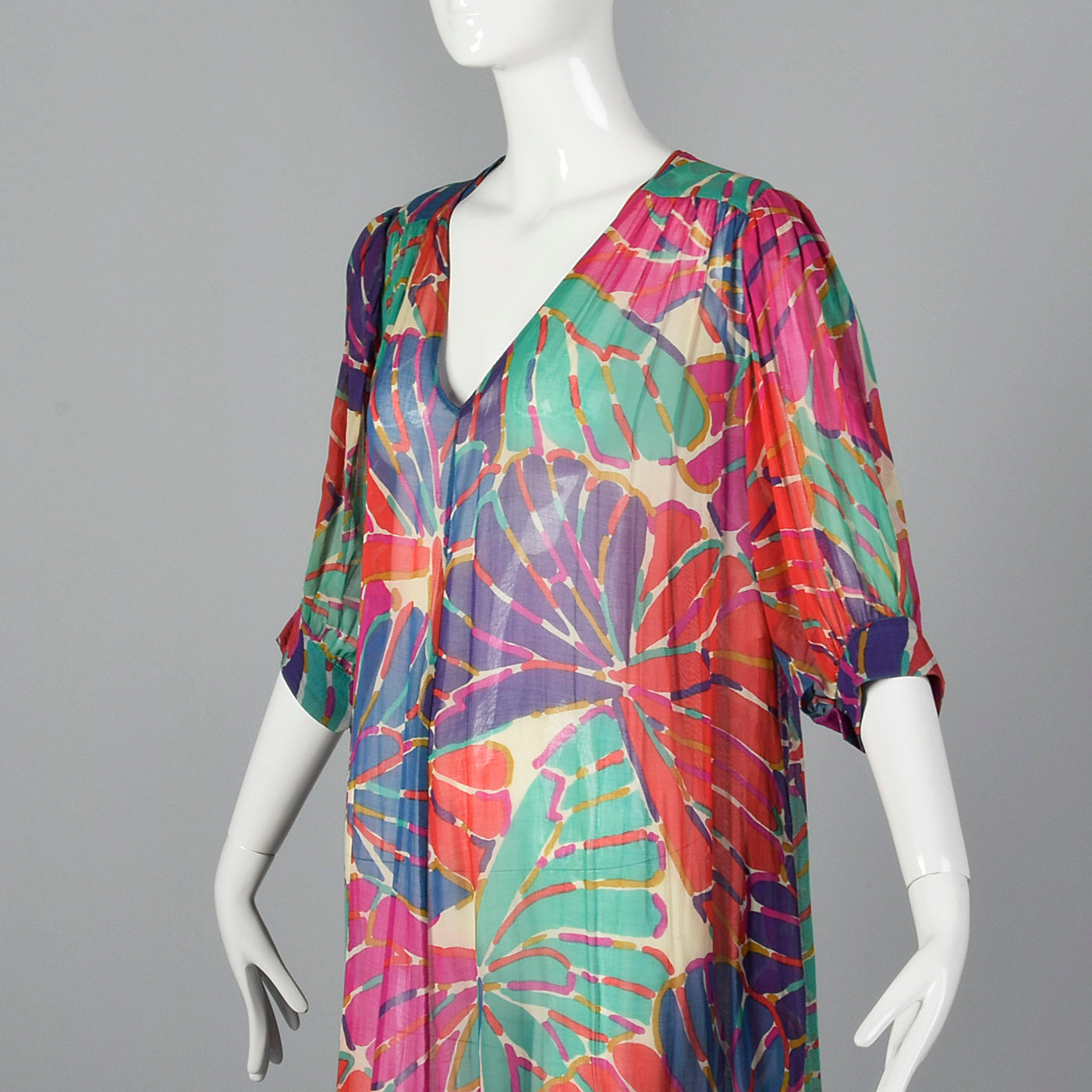 XL Ted Lapidus Boutique Sheer Floral Dress