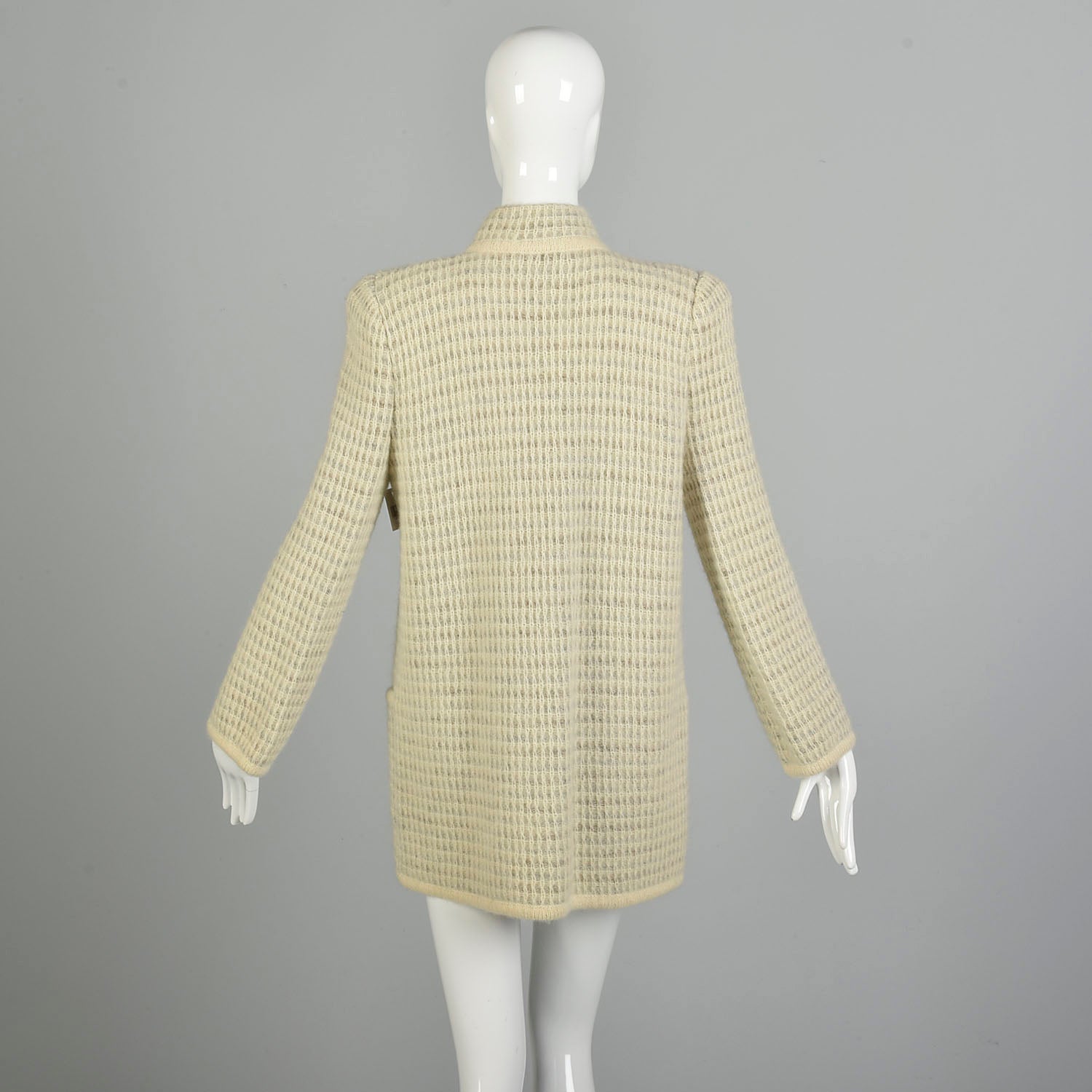 Medium 1980s Cozy Autumn Sweater Jacket Asymmetric Knit Cardigan Heavy Winter Sweater Coat