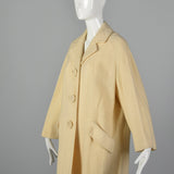 Small 1950s Cream Winter Coat