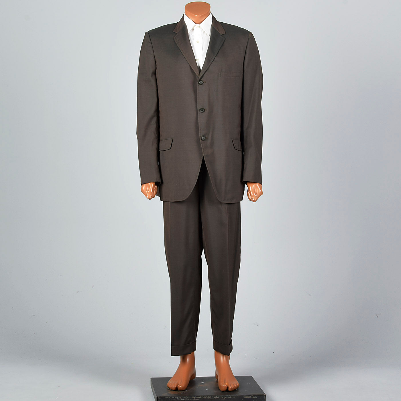 1950s Mens Brown Summer Two Piece Suit