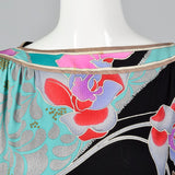 1980s Leonard Paris Silk Jersey Printed Dress