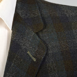 1970s Blue and Green Shadow Plaid Jacket