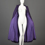 1980s Karl Lagerfeld Purple Wool Midi Dress