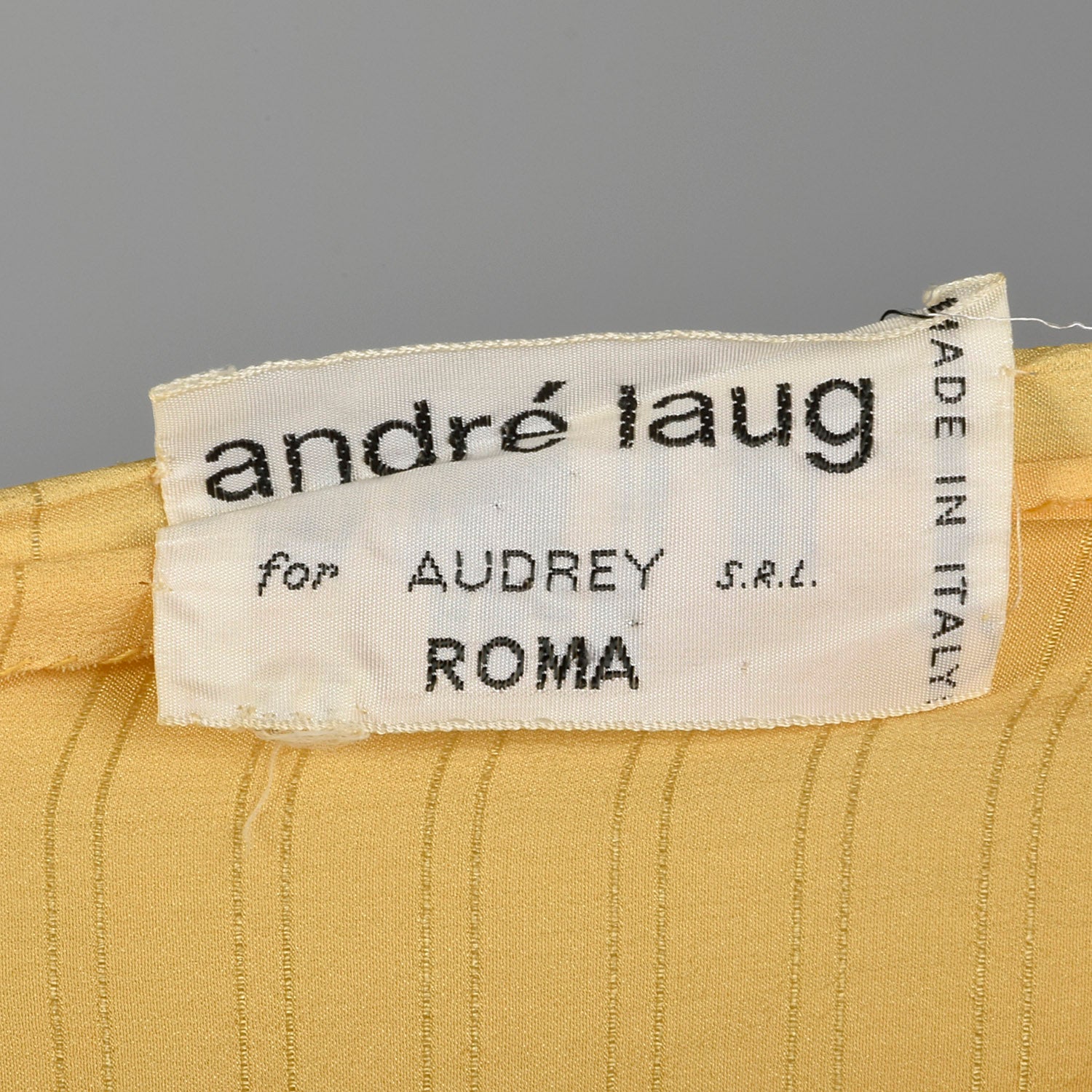 Large André Laug 1960s Yellow Ruffle Wrap Top