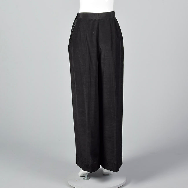 1930s Black Wide Leg Pants