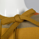 1960s Cropped Sweater with Gold and Orange Stripes