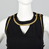 1990s Black Jumpsuit with Cut Out Back