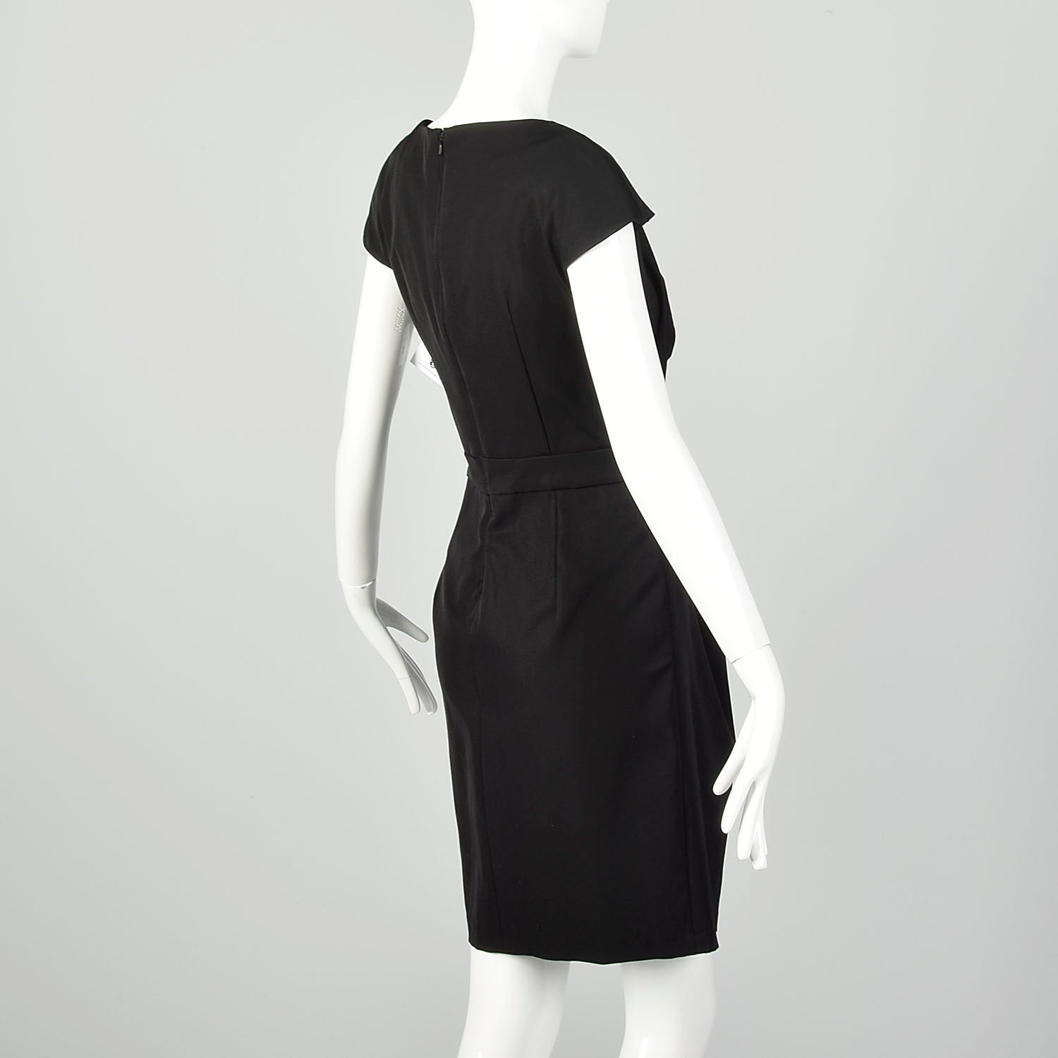 Medium Tadashi Shoji Little Black Dress Cap Sleeves Cocktail Party