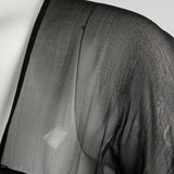1960s Black Silk Dress with Sheer Overlay