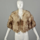 OSFM 1950s Blue Fox Fur Saga Norwegian Capelet Glamorous Stole Luxurious Wrap