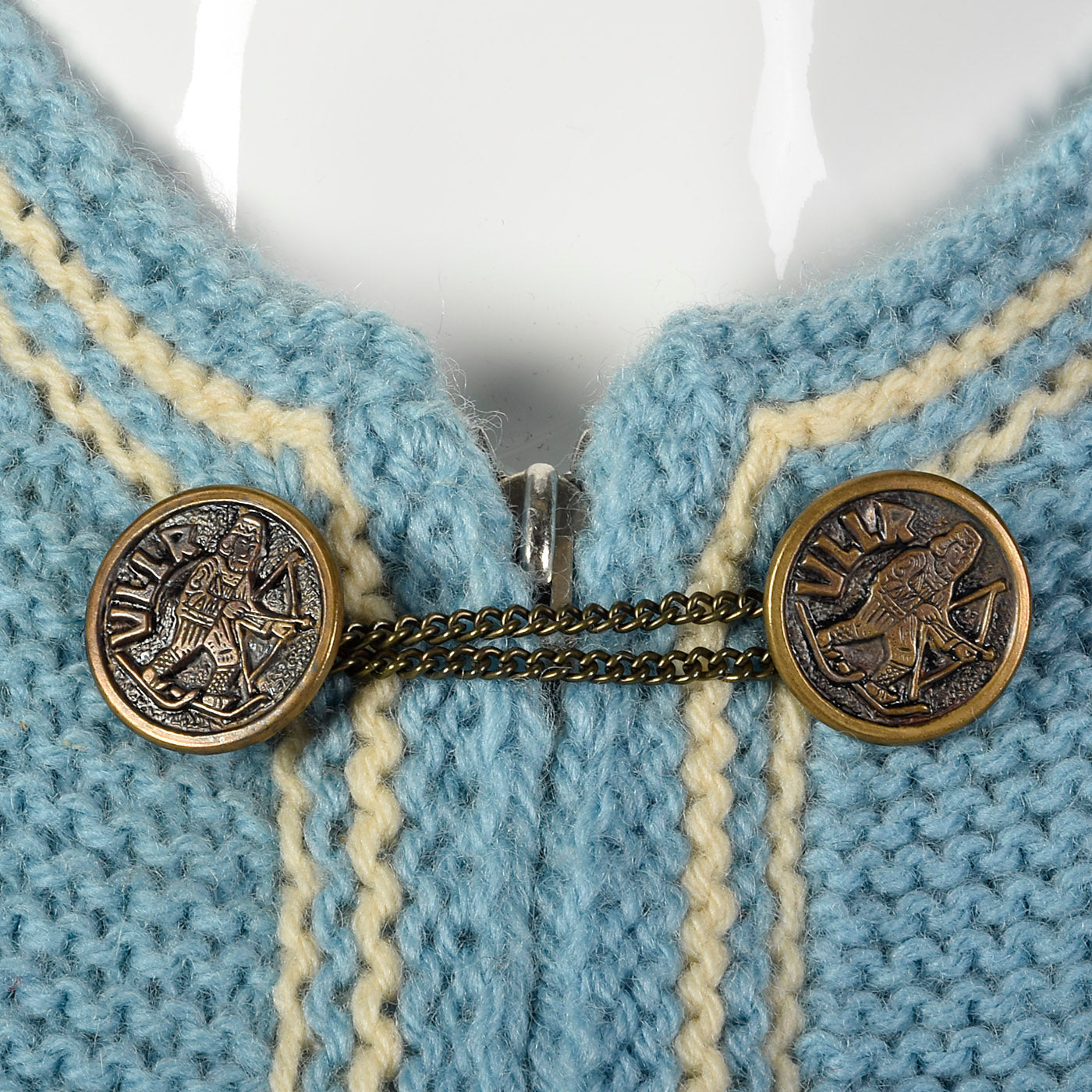 1960s Blue Zip Front Cardigan