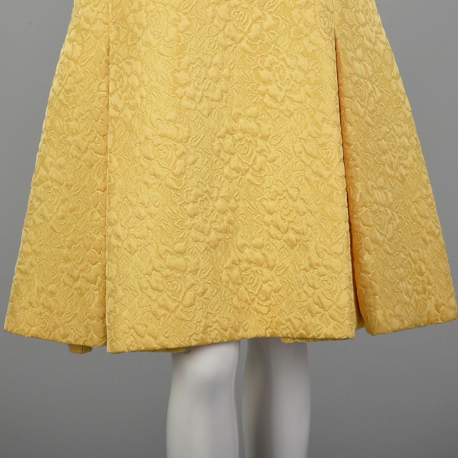 1960s Christian Dior Yellow Brocade Shift Dress