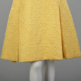 1960s Christian Dior Yellow Brocade Shift Dress