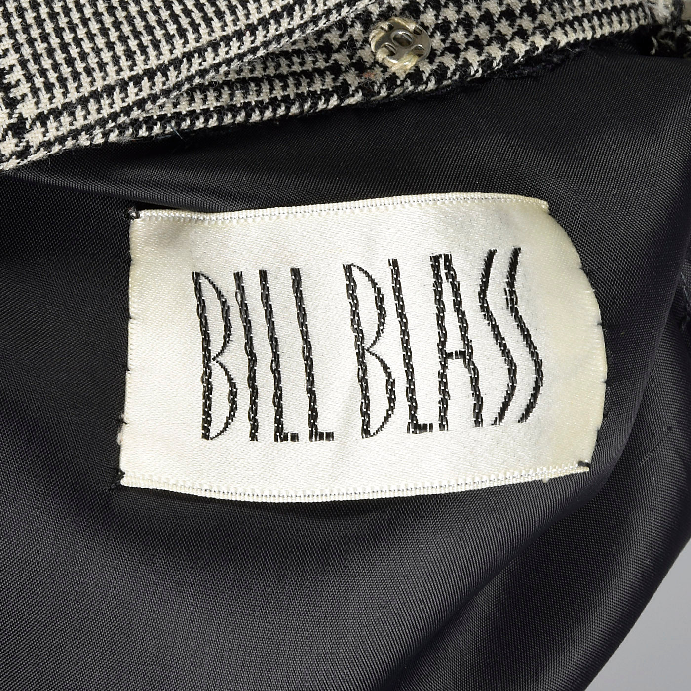 1970s Bill Blass 28 Shop Black and White Dress