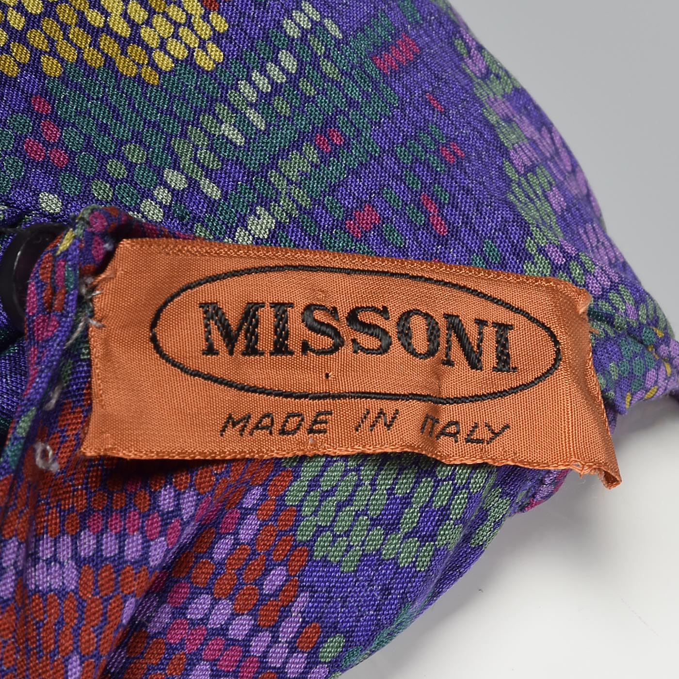 Missoni Purple Silk Jersey Dress with Draped Bodice