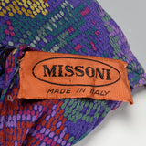 Missoni Purple Silk Jersey Dress with Draped Bodice