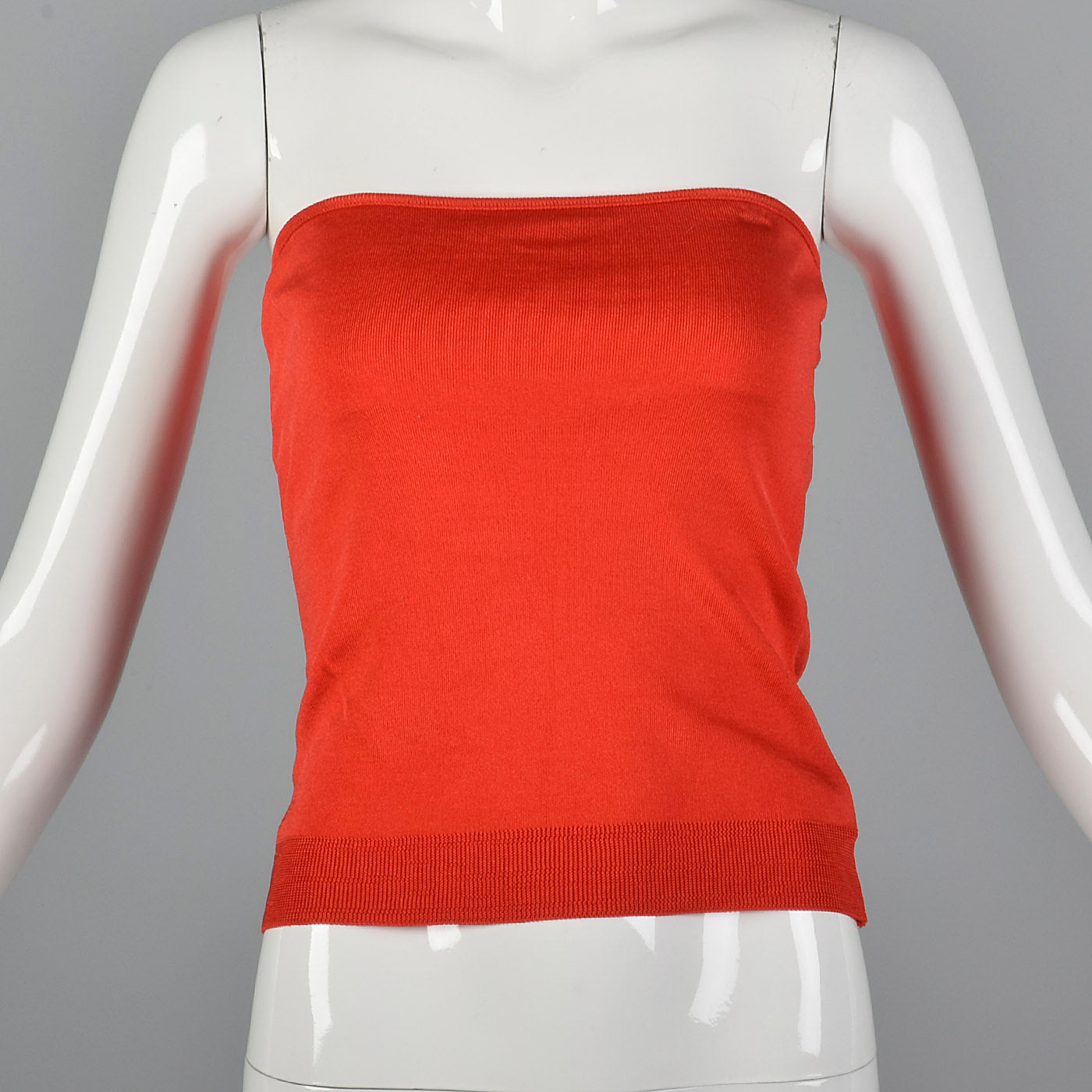 1970s Bill Haire Shiny Red Tube Top