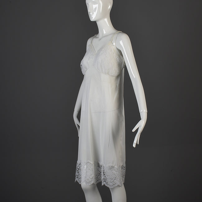 1950s Deadstock White Slip