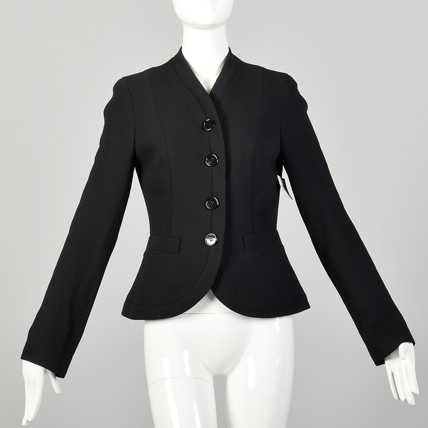 Small Charles Chang Lima Blazer Structural Minimalist Designer Black Jacket