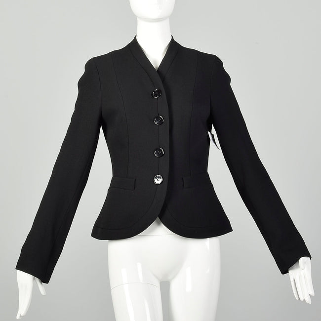 Small Charles Chang Lima Blazer Structural Minimalist Designer Black Jacket