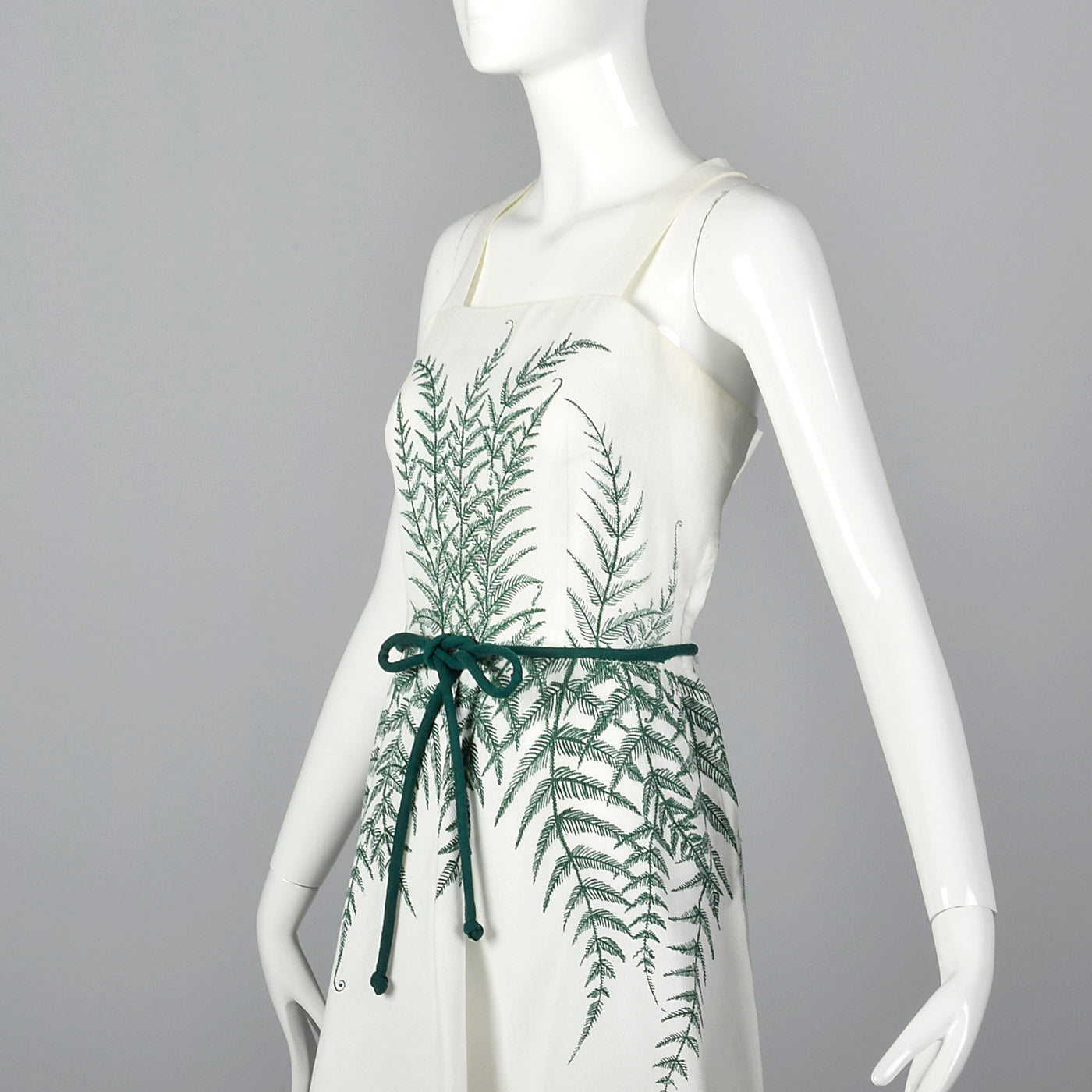 1950s Novelty Fern Dress