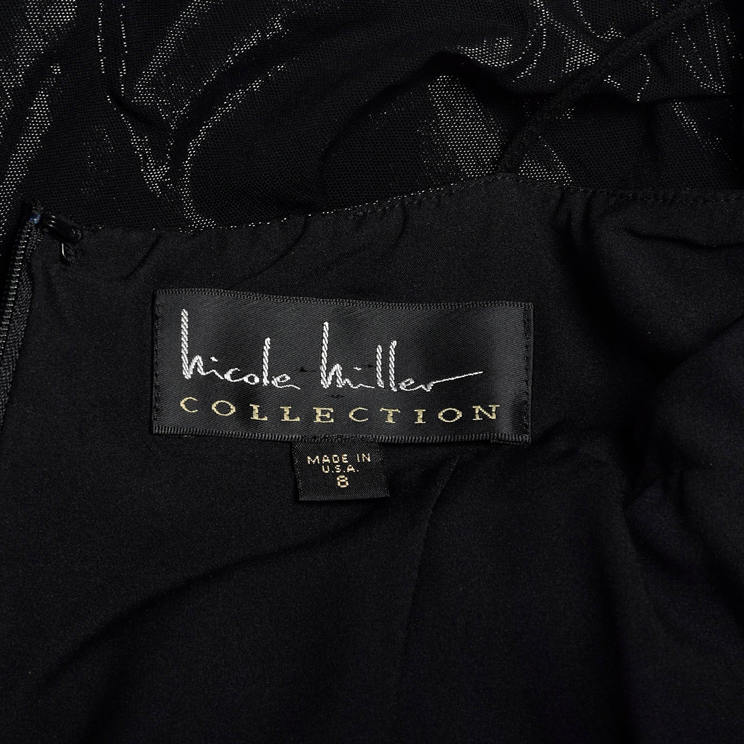 Small 2000s Nicole Miller Collection Shiny Black Lam Cocktail Party R Style & Salvage Small 2000s Nicole Miller Collection Shiny Black Lam Cocktail Party R Style & Salvage