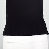 Small 1950s Black Velvet Halter Top