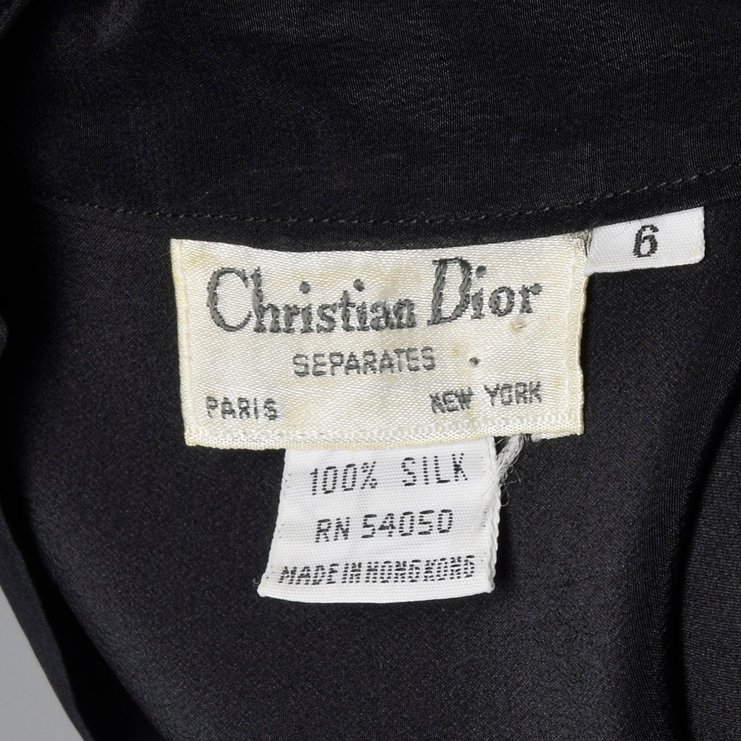 Small 1980s Christian Dior Separates Silk Blouse