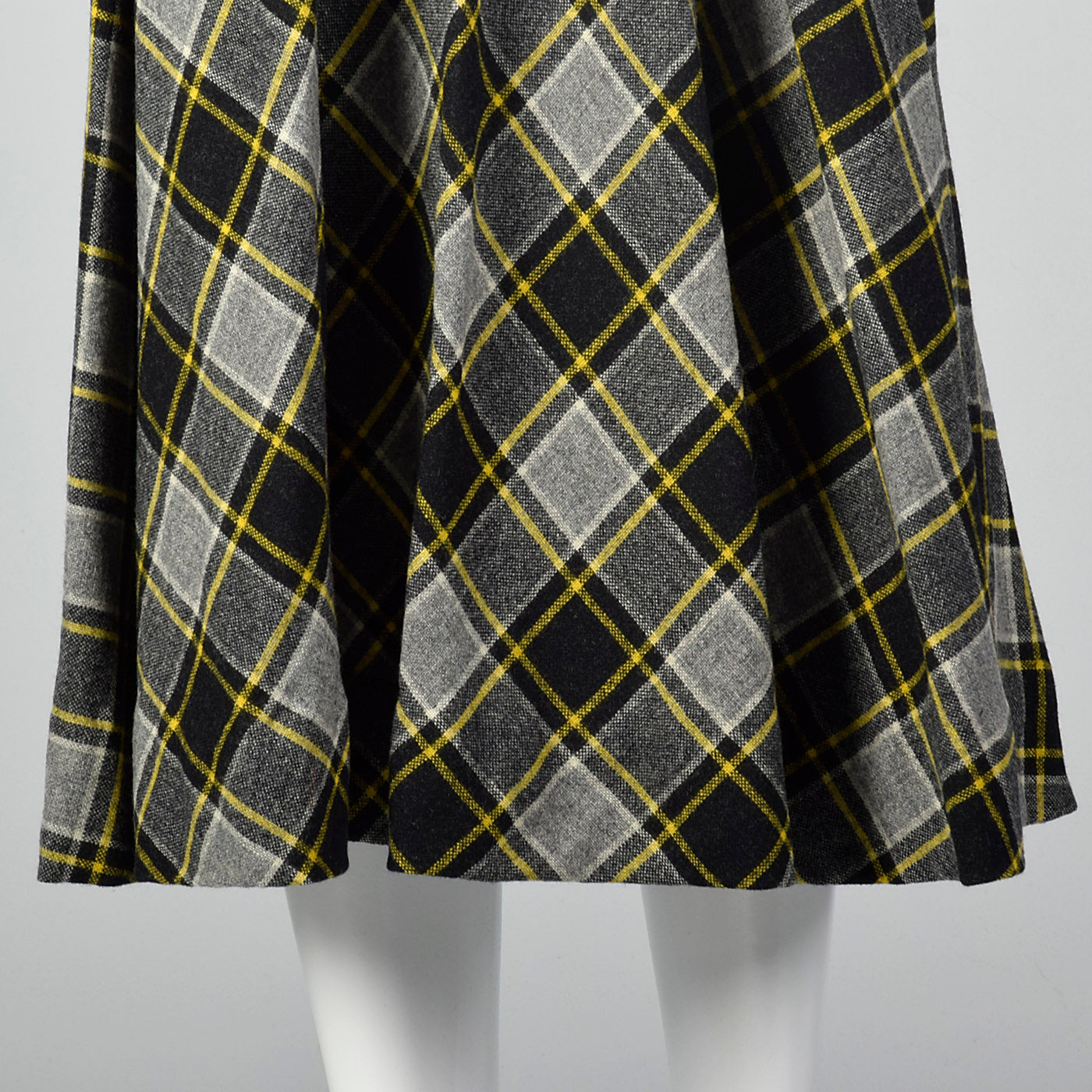 1950s Deadstock Plaid Fit and Flare Skirt