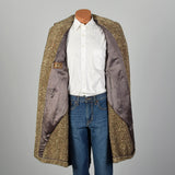 Medium 1950s Brown Wool Atomic Fleck Tweed Coat