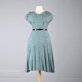 1950s Blue Dress with Amoeba Squiggles