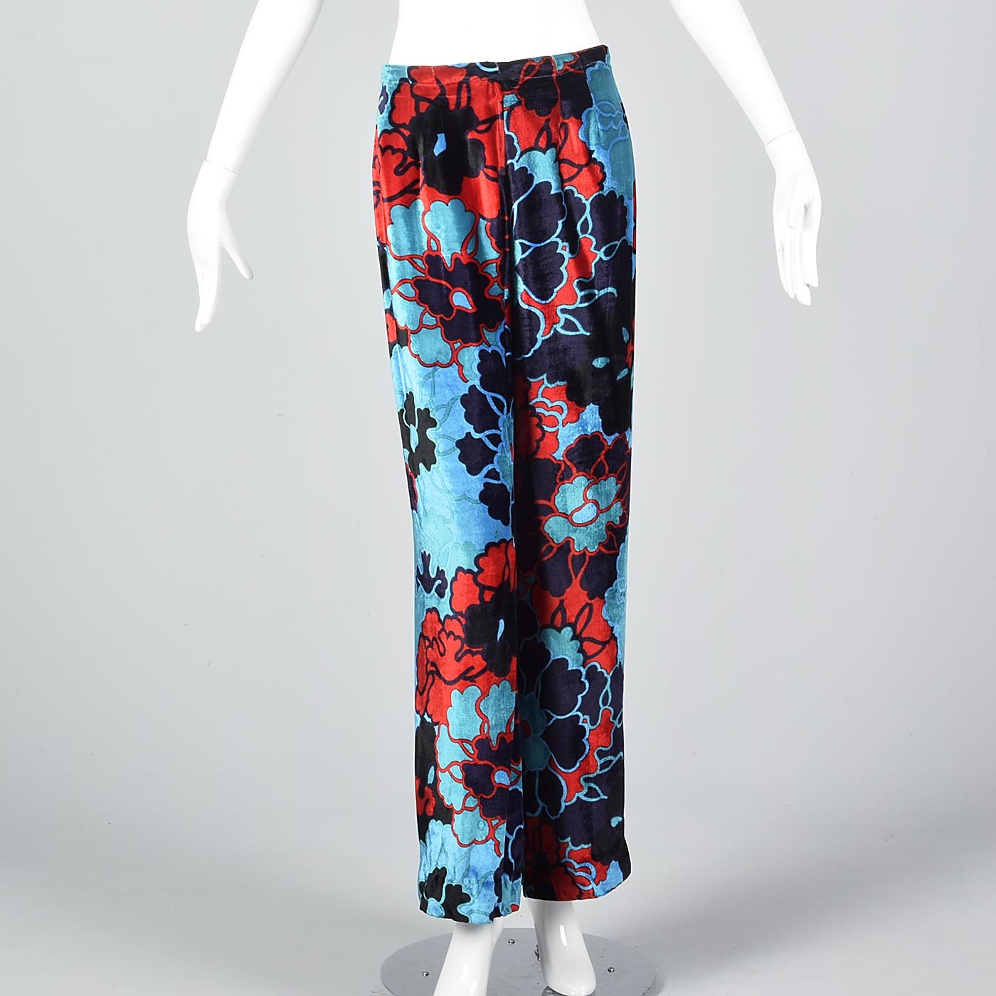 1960s Oscar de la Renta Velvet Tunic Top & Pants Set