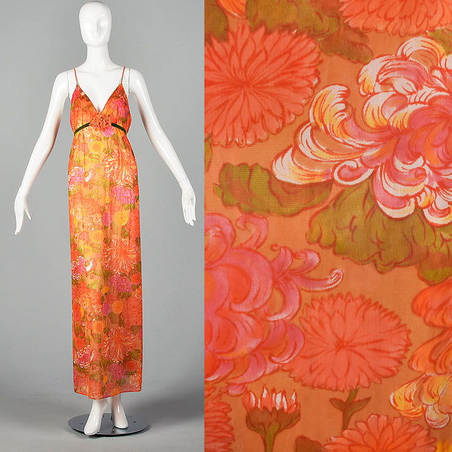 1960s Vanity Fair Floral Nightgown