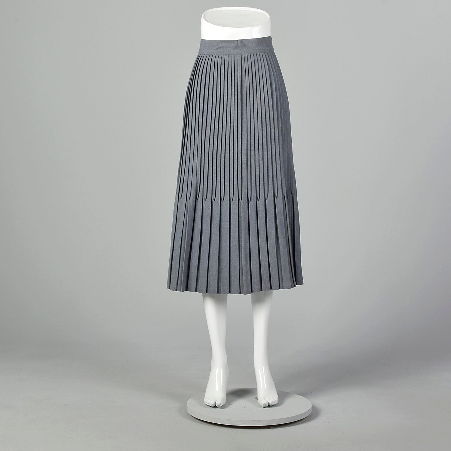 Small 1950s Gray Burlington Mills Pleated Skirt